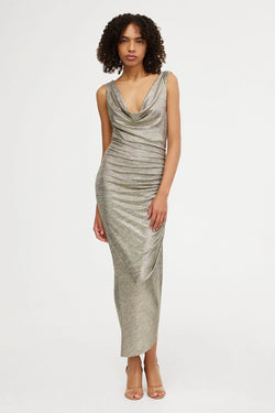 Elysian Collective Significant Other Jemima Midi Dress Gold