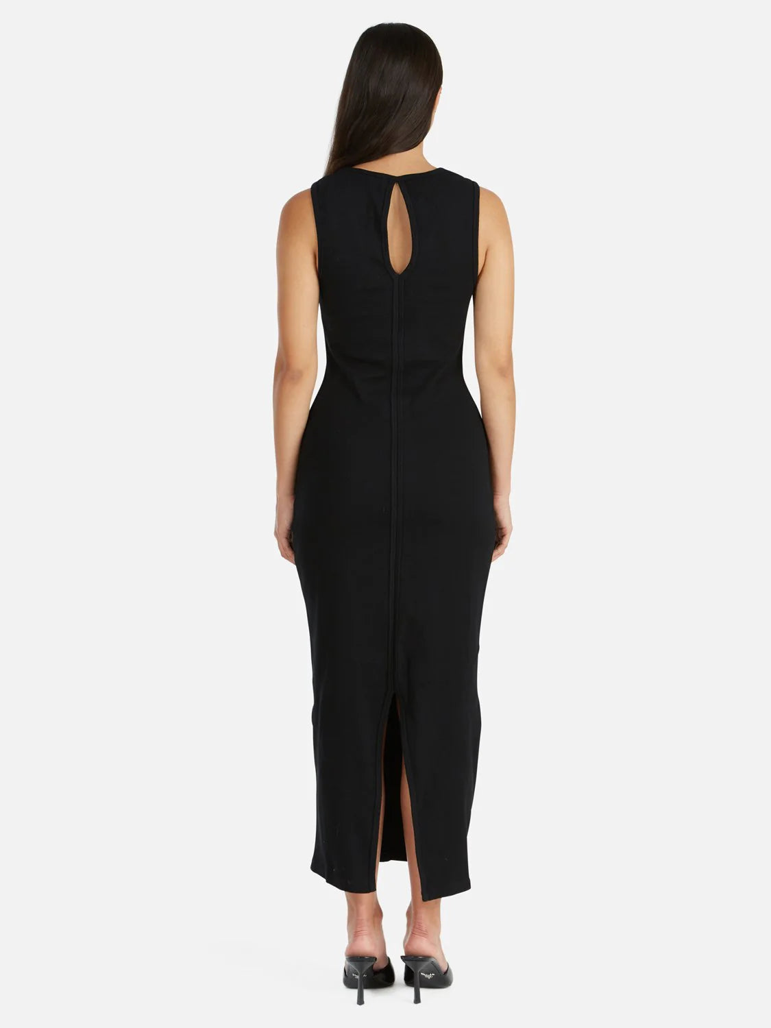 ENA PELLY BRONTE CUT OUT RIB DRESS (BLACK)