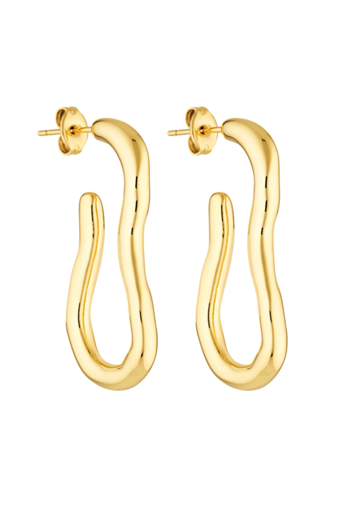 Elysian Collective Porter Jewellery Bones Hoops Gold