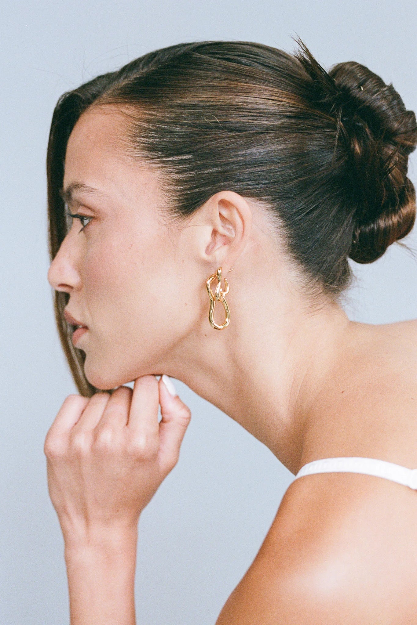 Elysian Collective Porter Jewellery Bones Hoops Gold