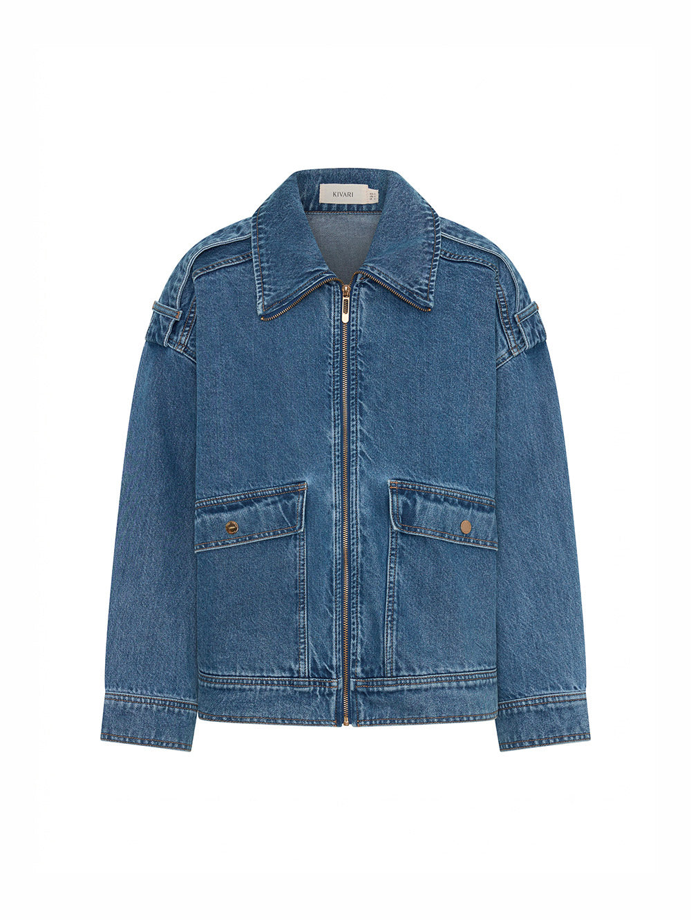 KIVARI - RITA DENIM JACKET (DRIFT BLUE)