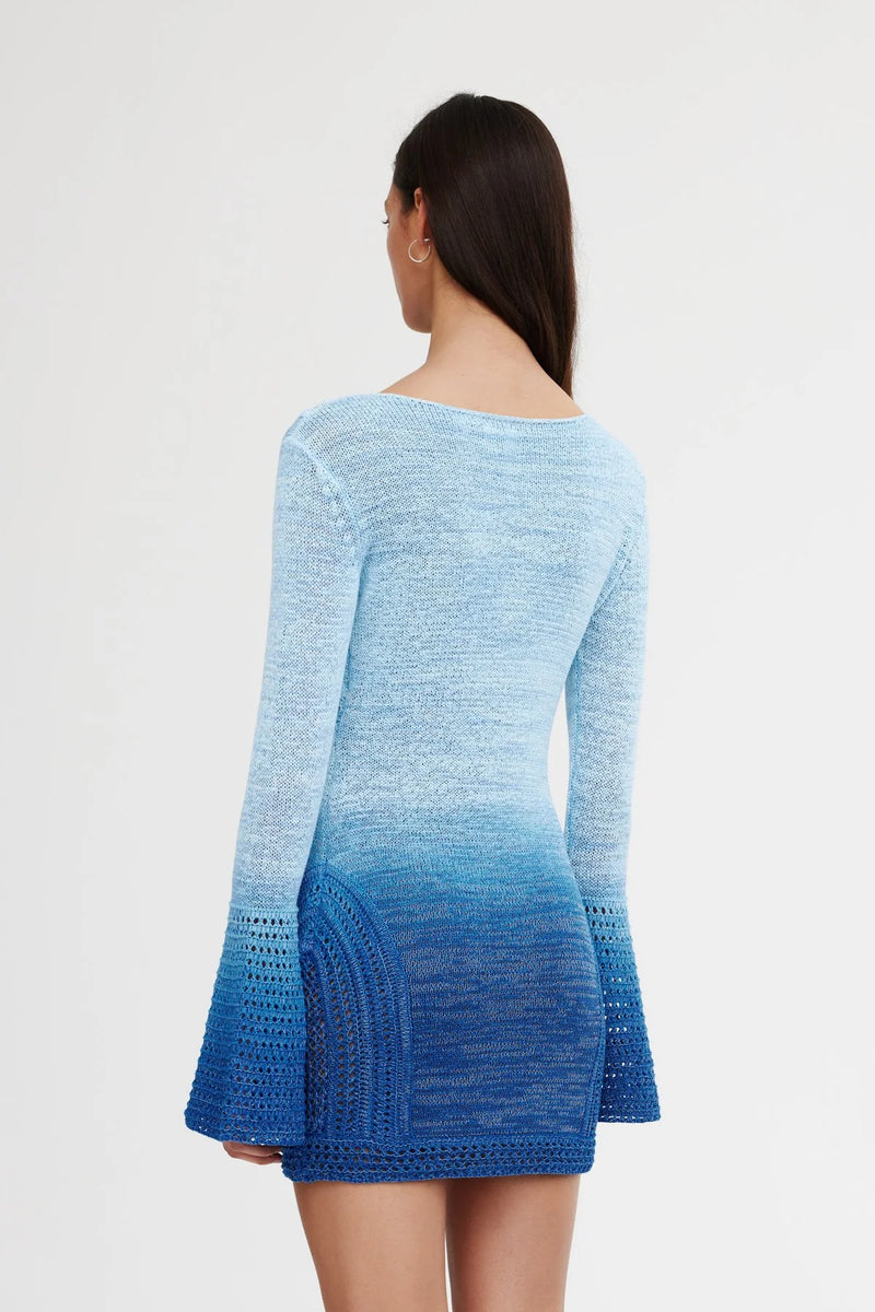 SIGNIFICANT OTHER ORLY LONG SLEEVE DRESS (INDIGO FADE)