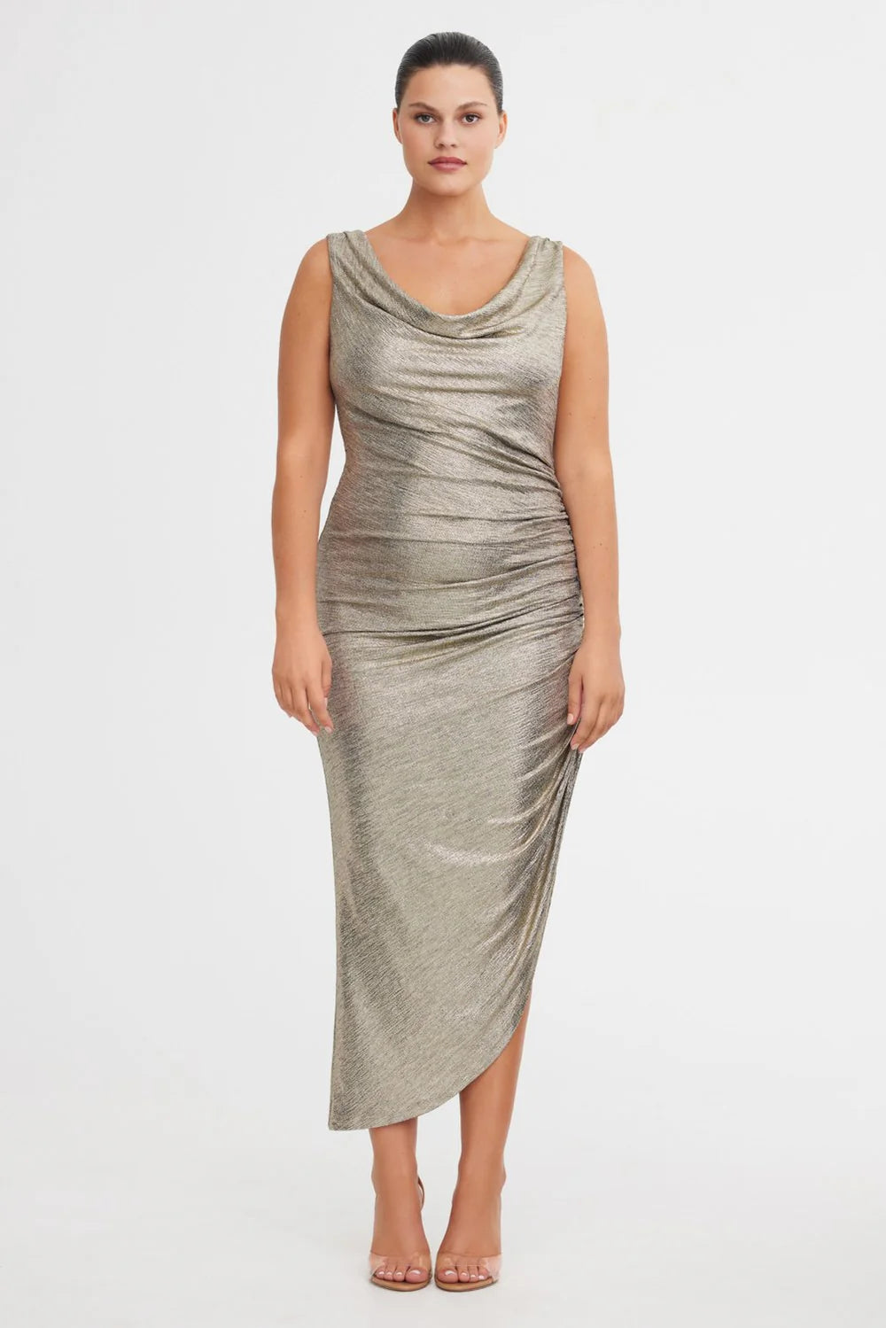 Elysian Collective Significant Other Jemima Midi Dress Gold