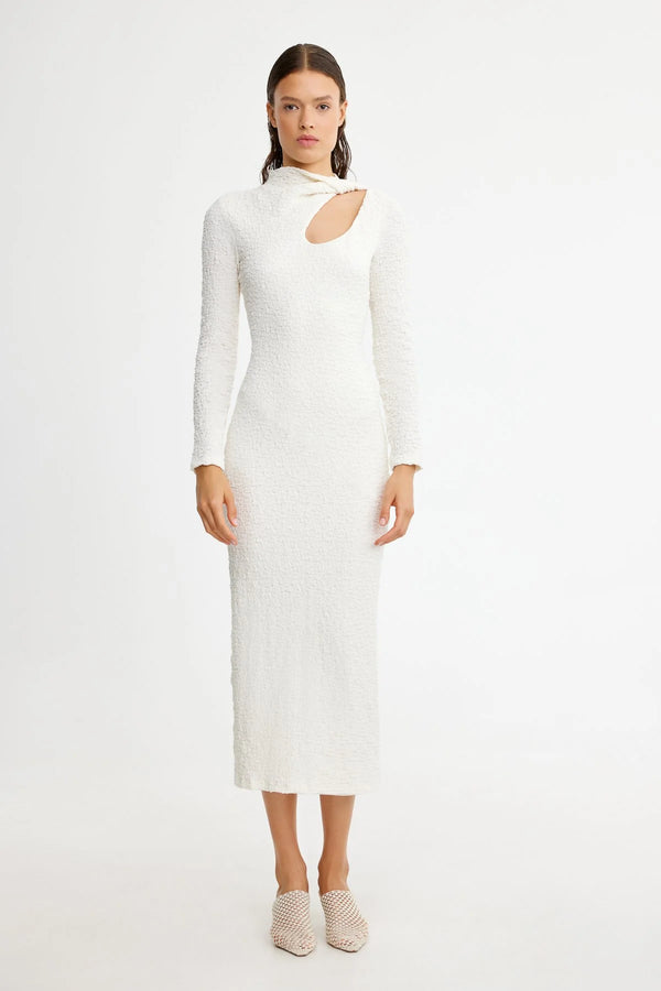 SIGNIFICANT OTHER - BRIELLE LONG SLEEVE MIDI DRESS (CREAM)