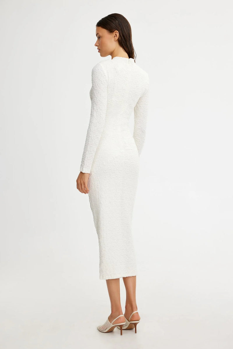 Elysian Collective Significant Other Brielle Long Sleeve Midi Dress Cream