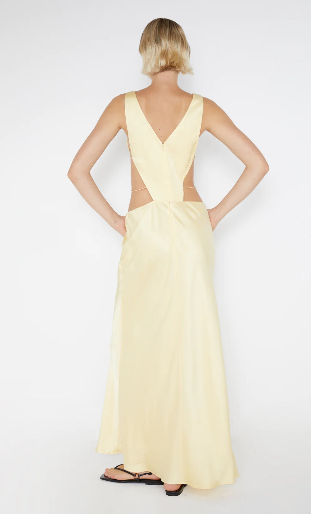 Elysian Collective Bec and Bridge Agathe Diamond Dress Butter Yellow