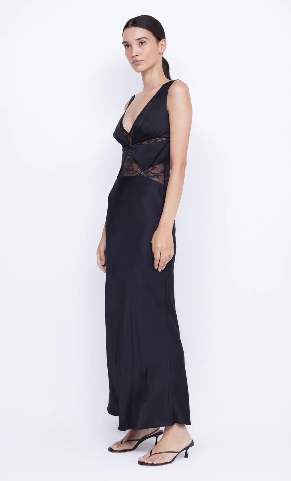 Elysian Collective Bec and Bridge Juliette V Neck Maxi Dress Black