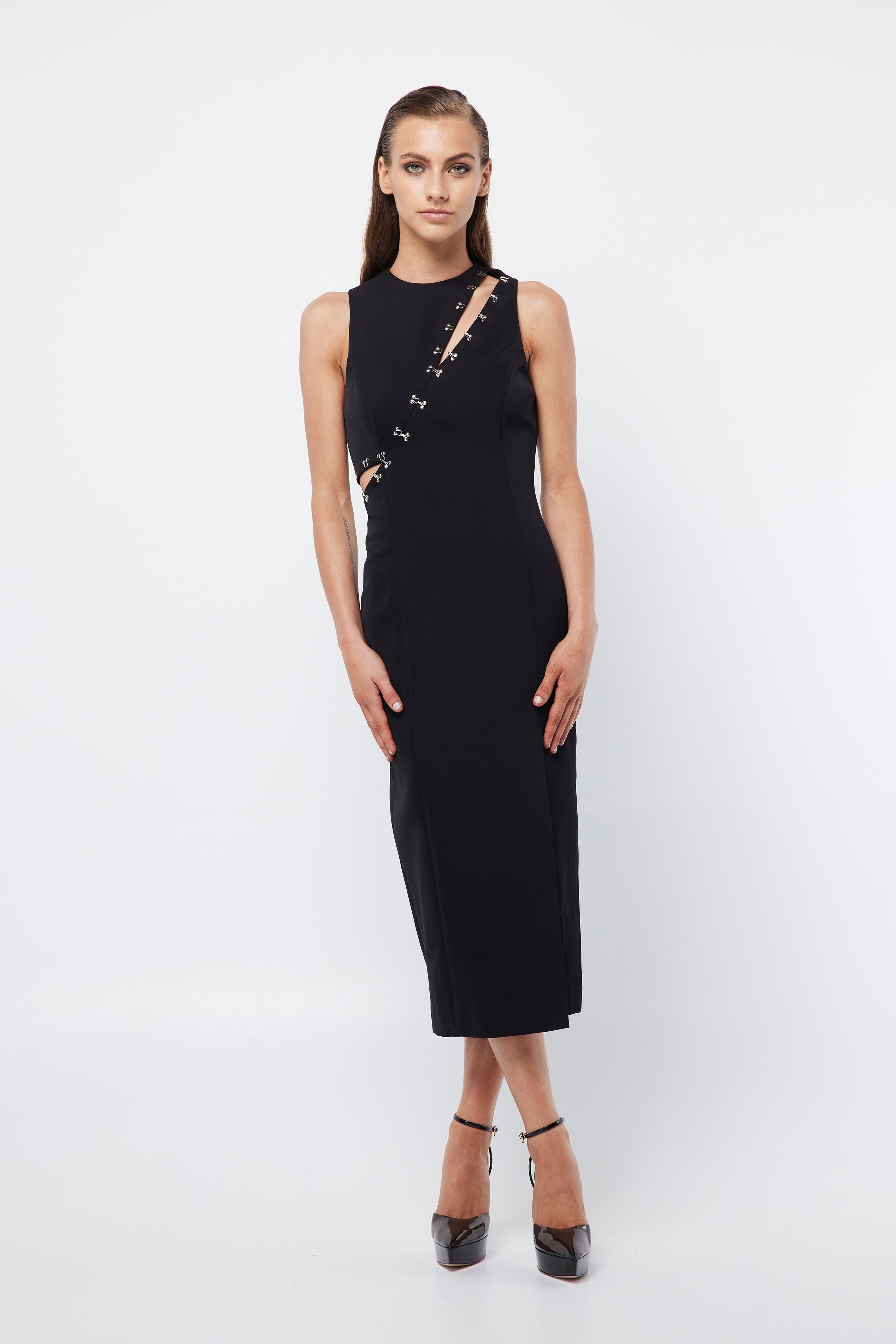 Elysian Collective Mossman The Embrace Midi Dress Black