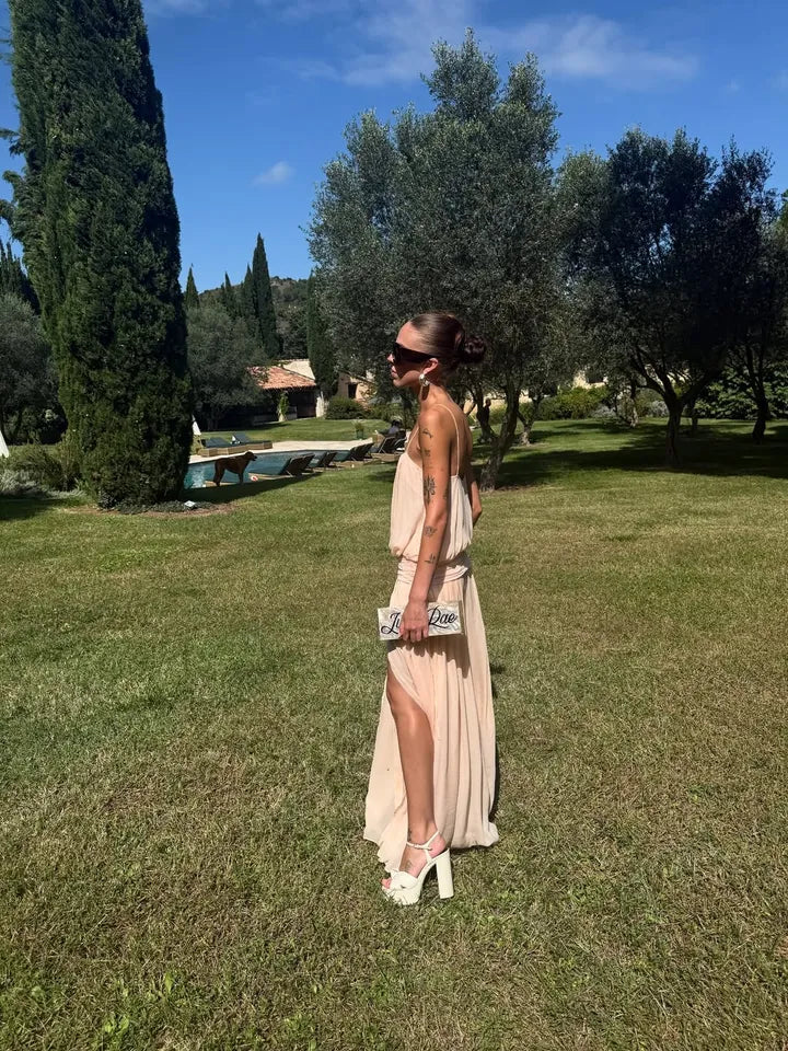 Elysian Collective Bec And Bridge Camille Blouson Dress Peach