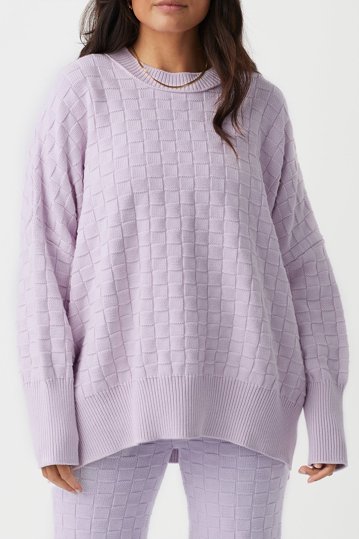 Elysian Collective Arcaa Sierra Organic Knit Sweater Lilac