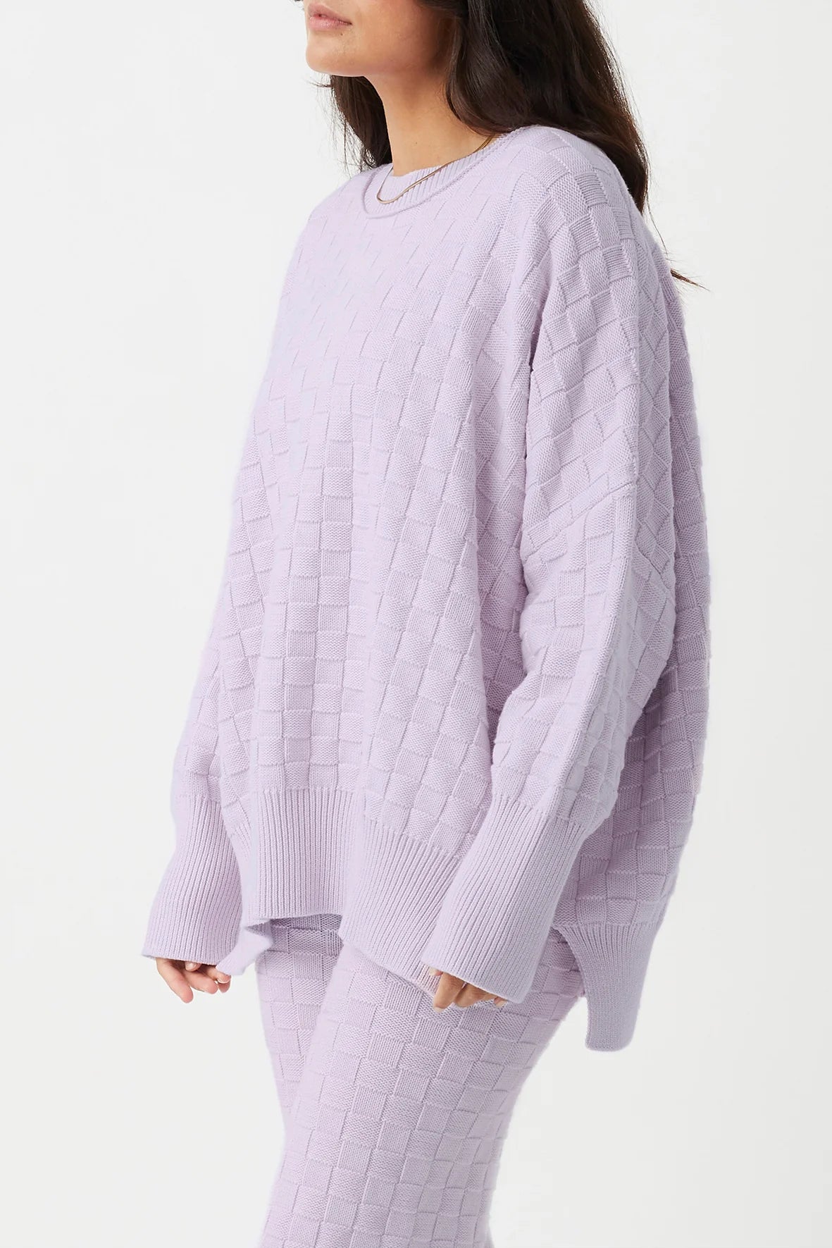 Elysian Collective Arcaa Sierra Organic Knit Sweater Lilac