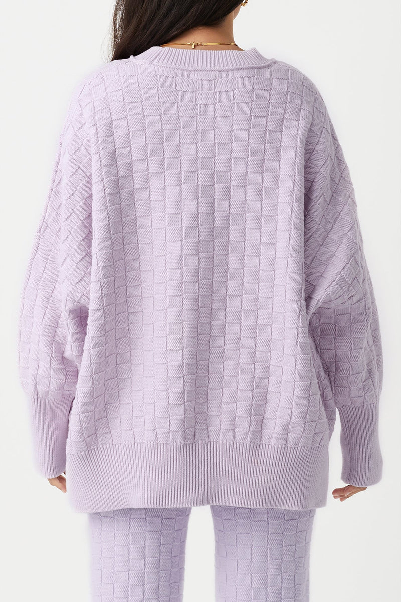 Elysian Collective Arcaa Sierra Organic Knit Sweater Lilac