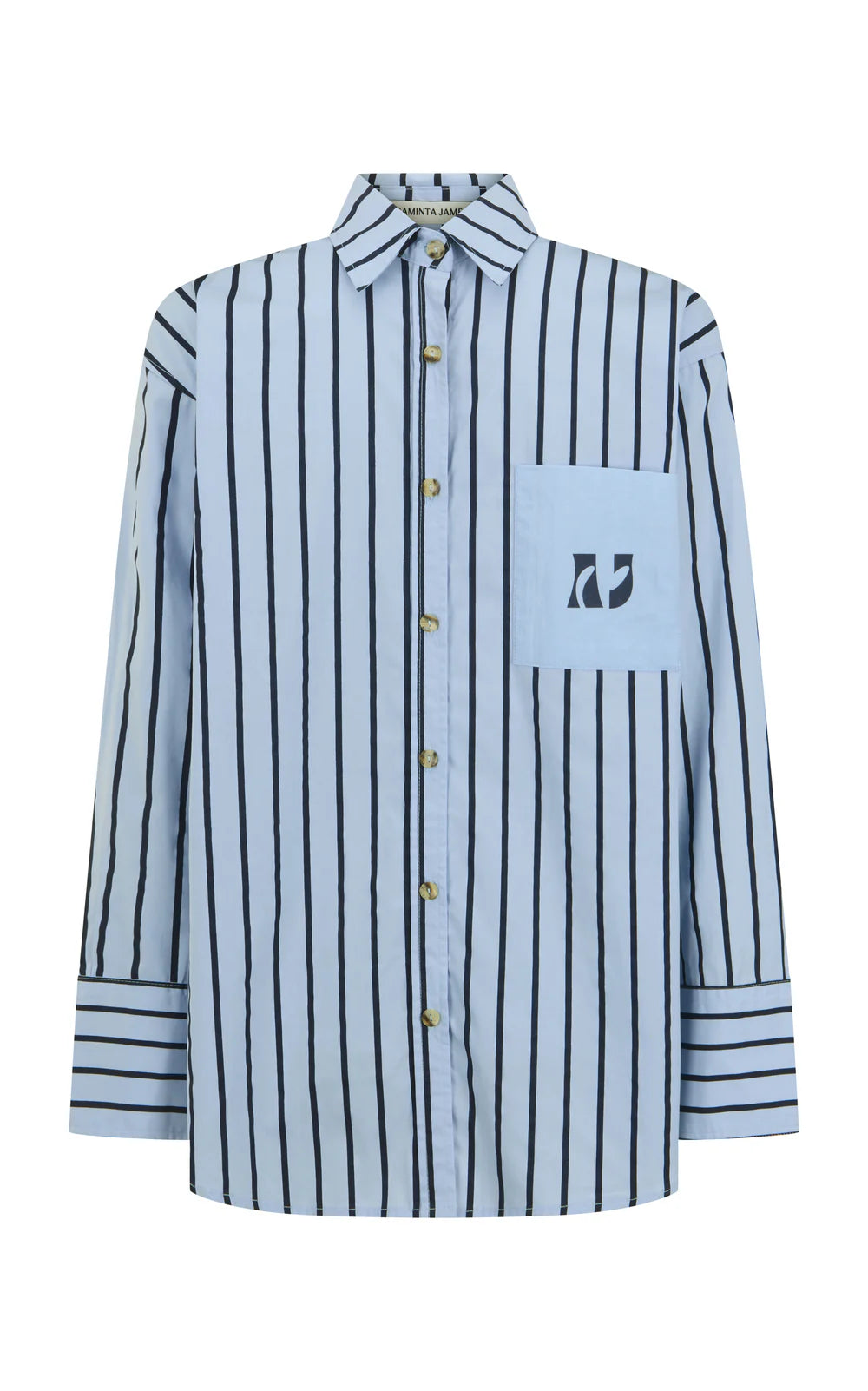 Elysian Collective AJ Crest Palermo Shirt Sea Blue