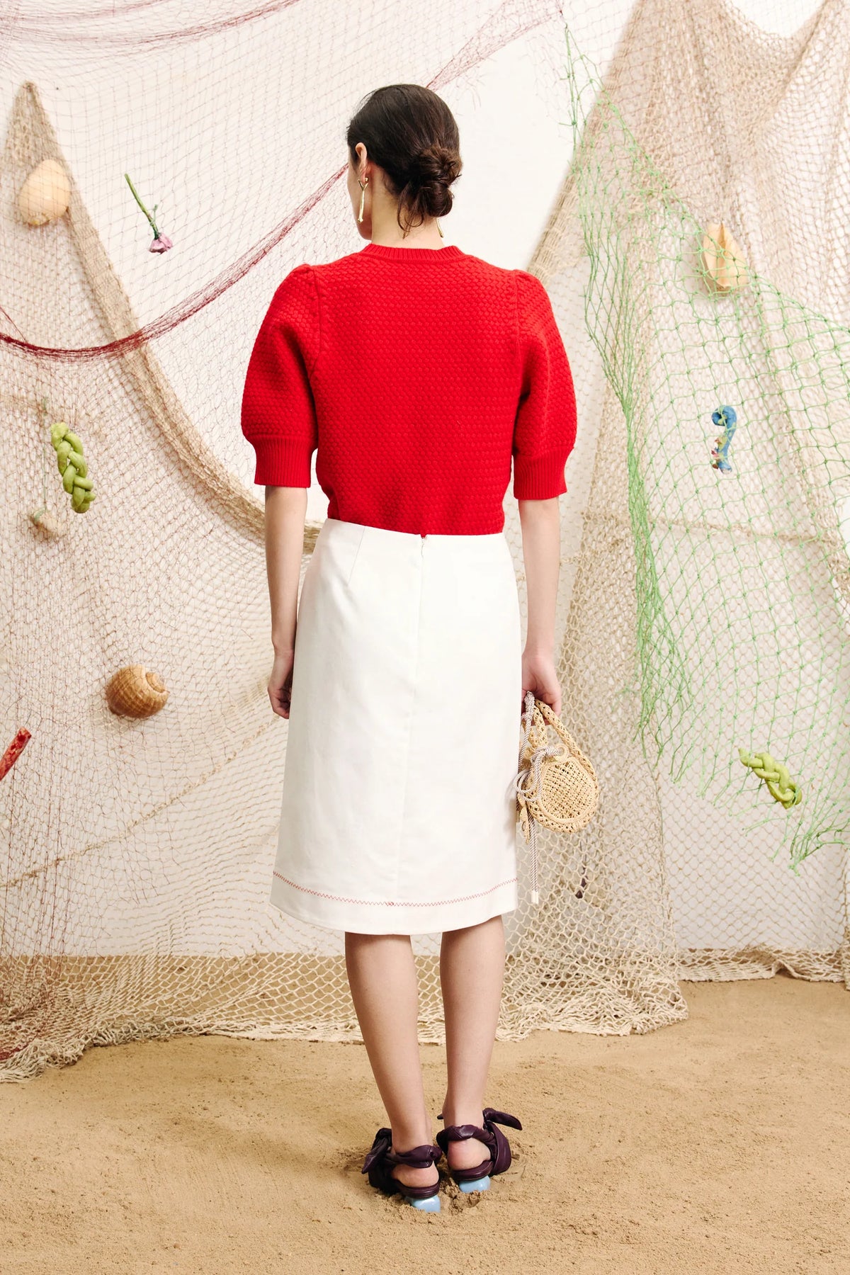 Elysian Collective Alemais Bermuda Buttercup Midi Skirt