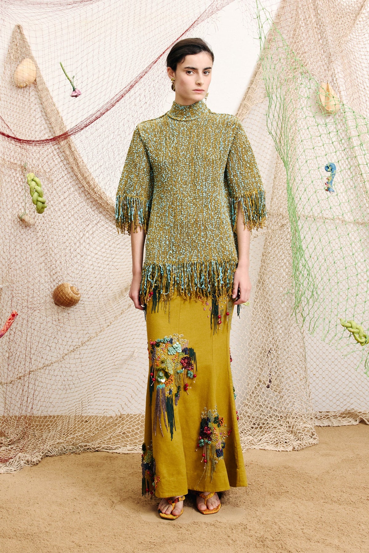 Elysian Collective Alemais Nieve Sequin Top 