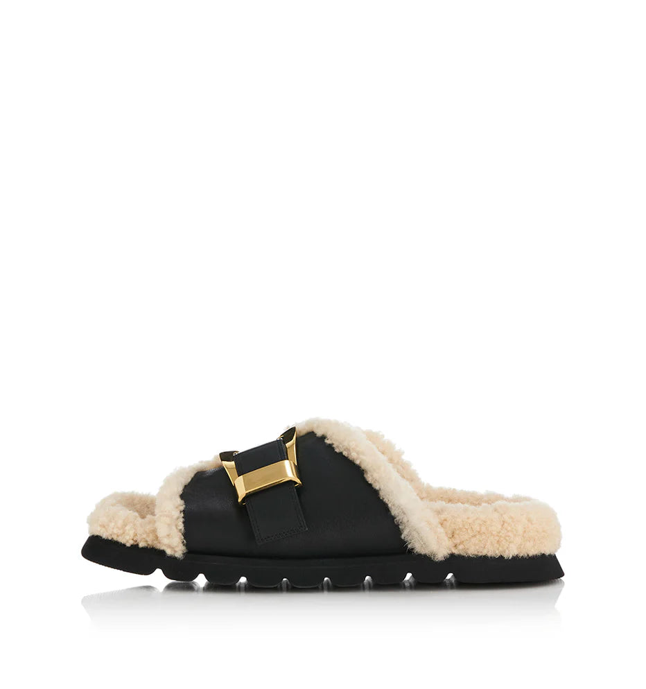 Elysian Collective Alias Mae Kiara  Black Shearling 