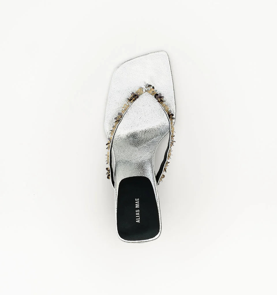 Elysian Collective Alias Mae Teya Silver Crinkle Leather