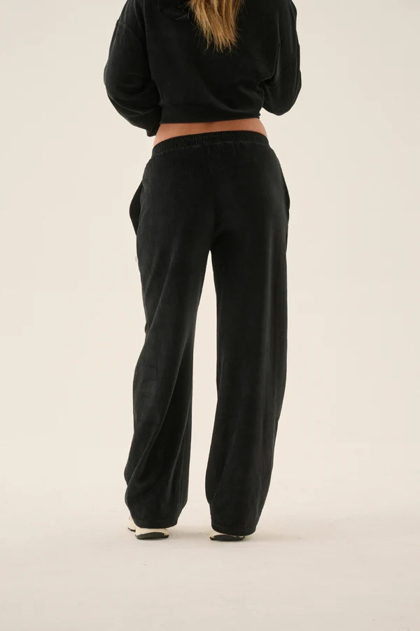 Elysian Collective Araminta James AJ Velour Trackpant Noir