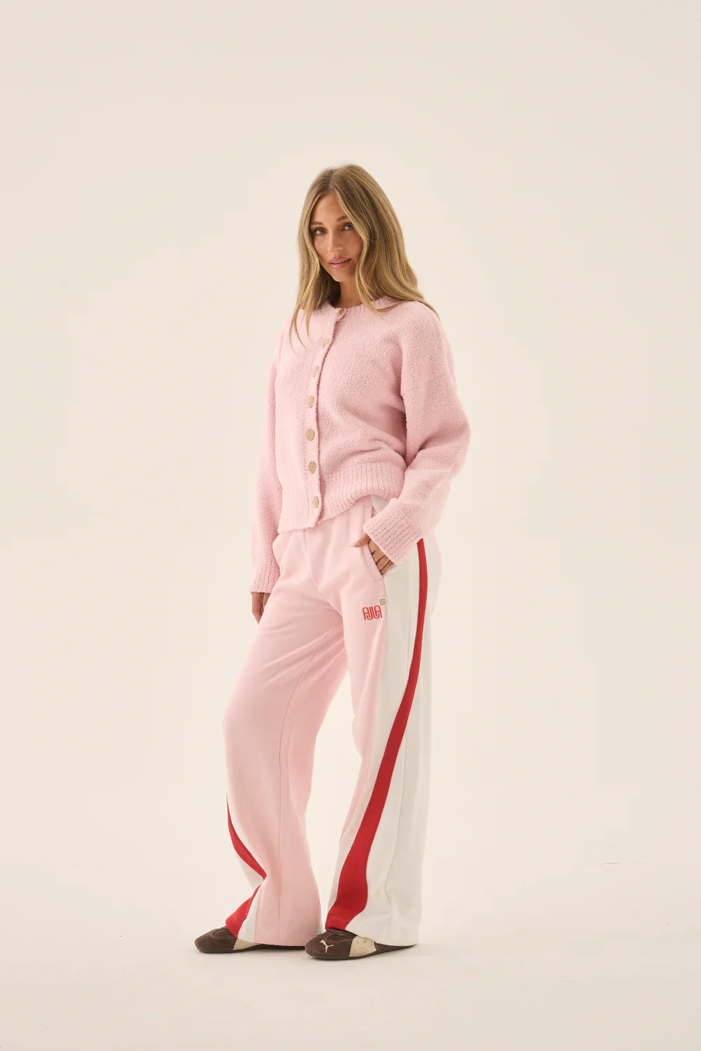 Elysian Collective Araminta James Aimes Shell Cardigan Ballet Pink