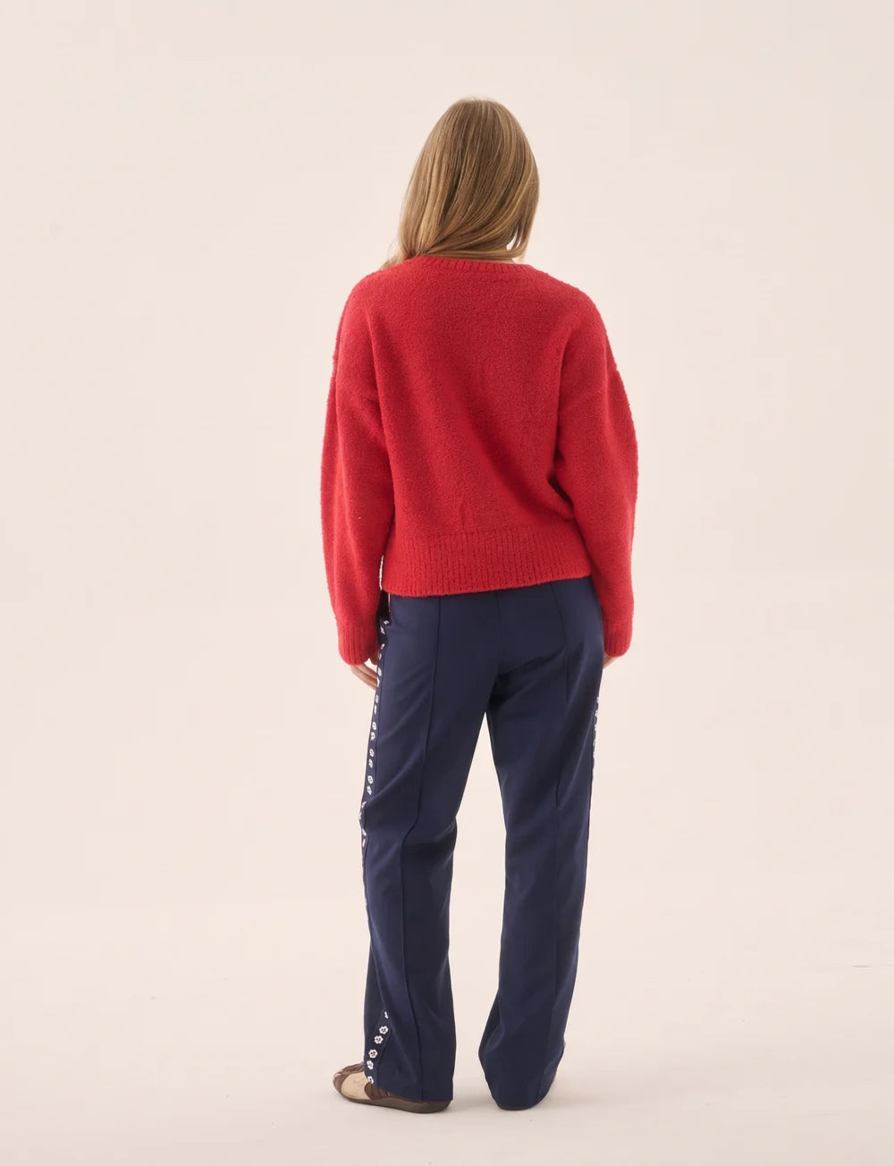 Elysian Collective Araminta James Aimes Shell Cardigan Deep Coral