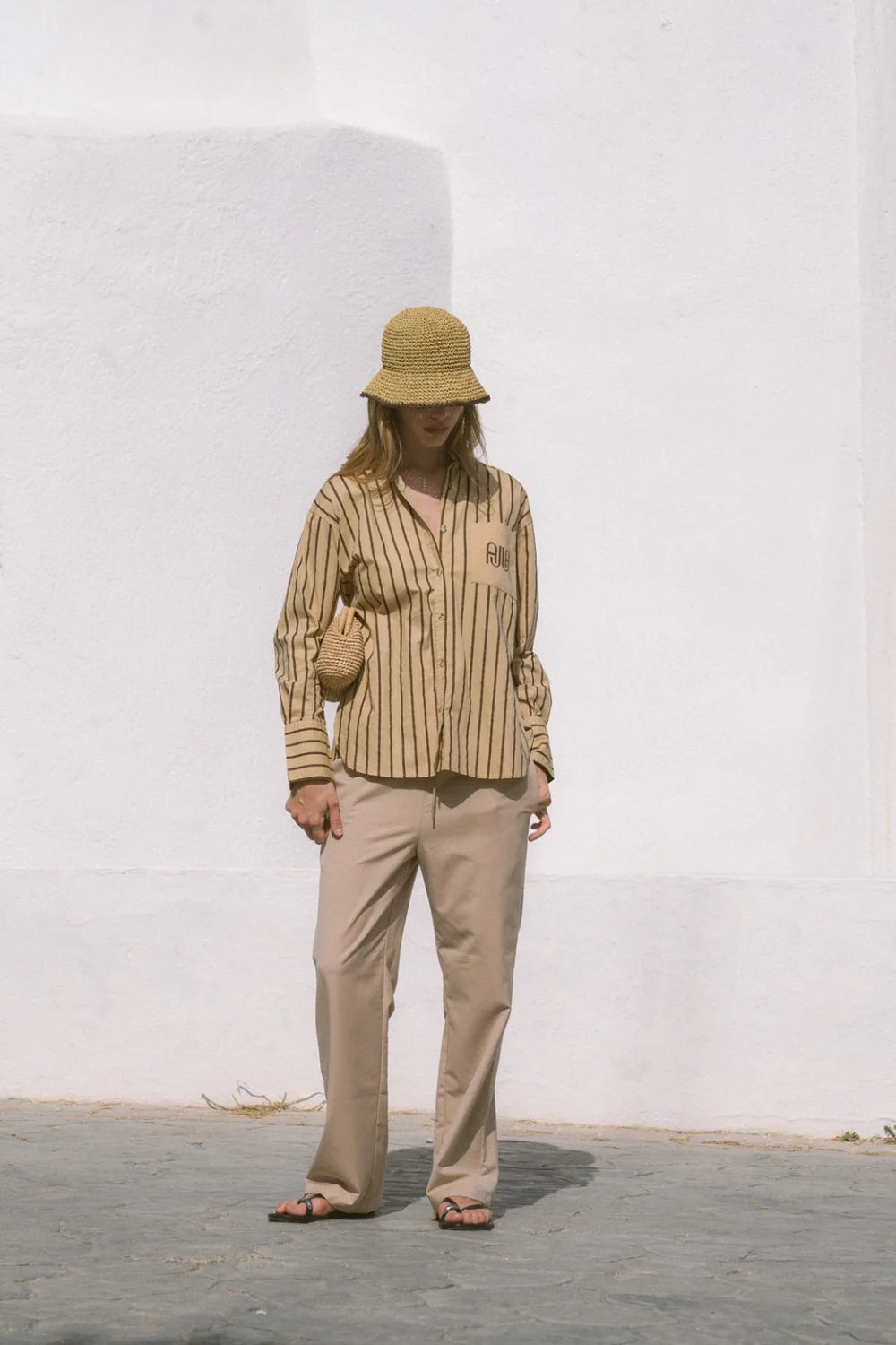 Elysian Collective Araminta James AJ Twill Pant Beige