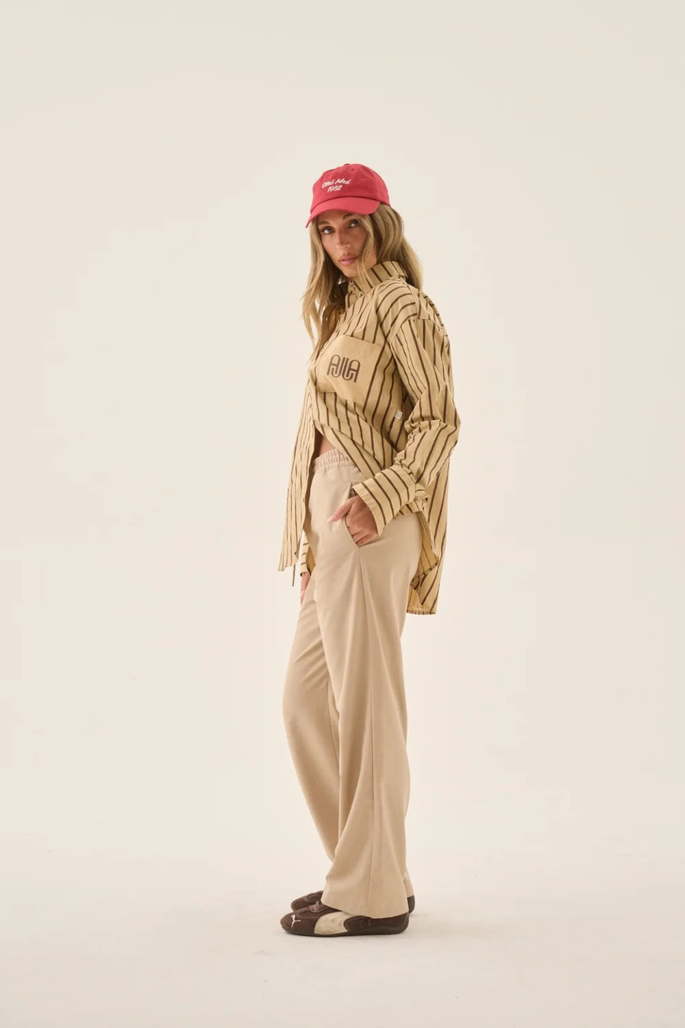 Elysian Collective Araminta James AJ Twill Pant Beige