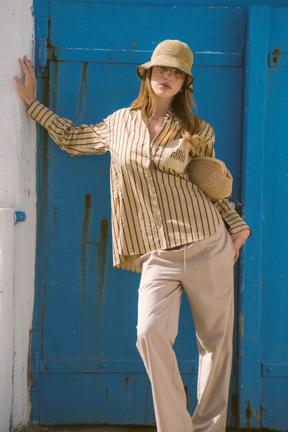 Elysian Collective Araminta James Ajja Pocket Shirt Sand