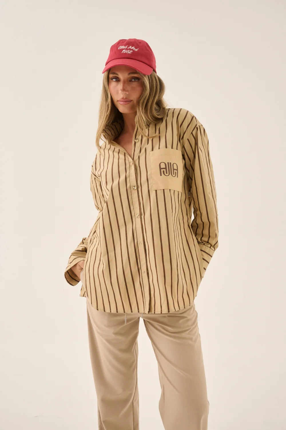 Elysian Collective Araminta James Ajja Pocket Shirt Sand