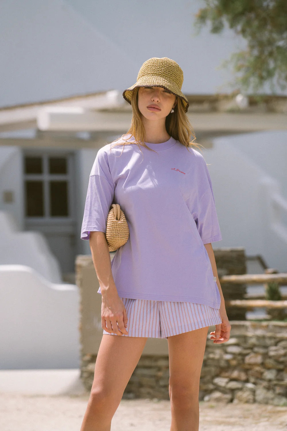 Elysian Collective Araminta James Ajja Stripe Short Lavender