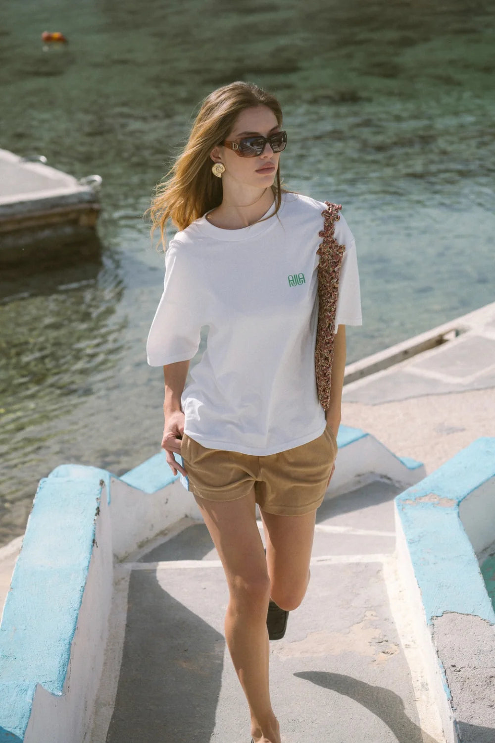 ARAMINTA JAMES - BANANA OVERSIZED TEE (SNOW)