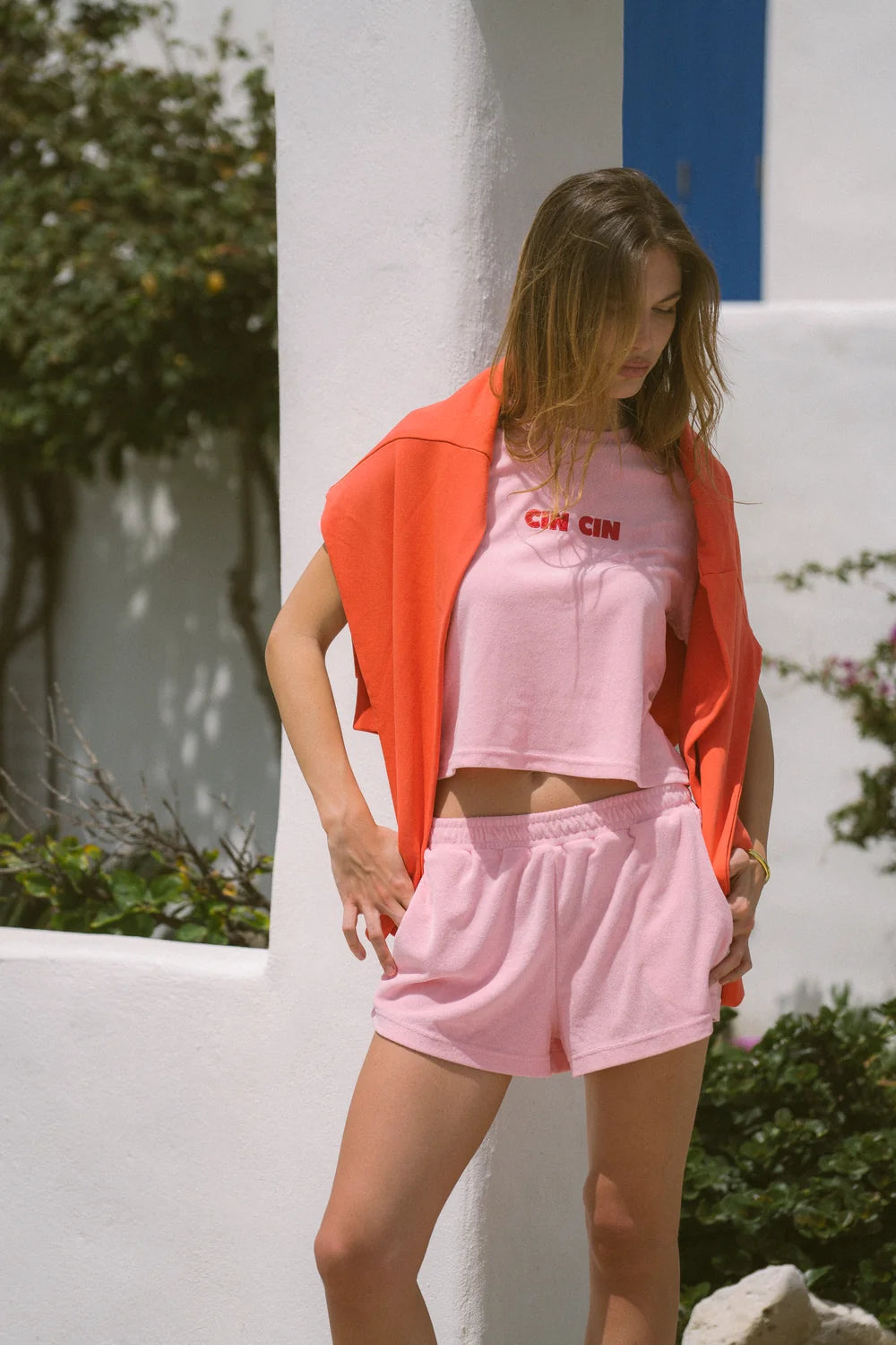 Elysian Collective Araminta James Cin Cin Terry Top Candy Pink