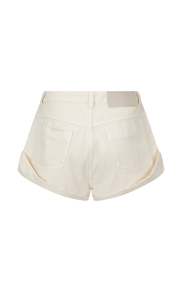 Elysian Collective Araminta James Goldie Denim Short Cream