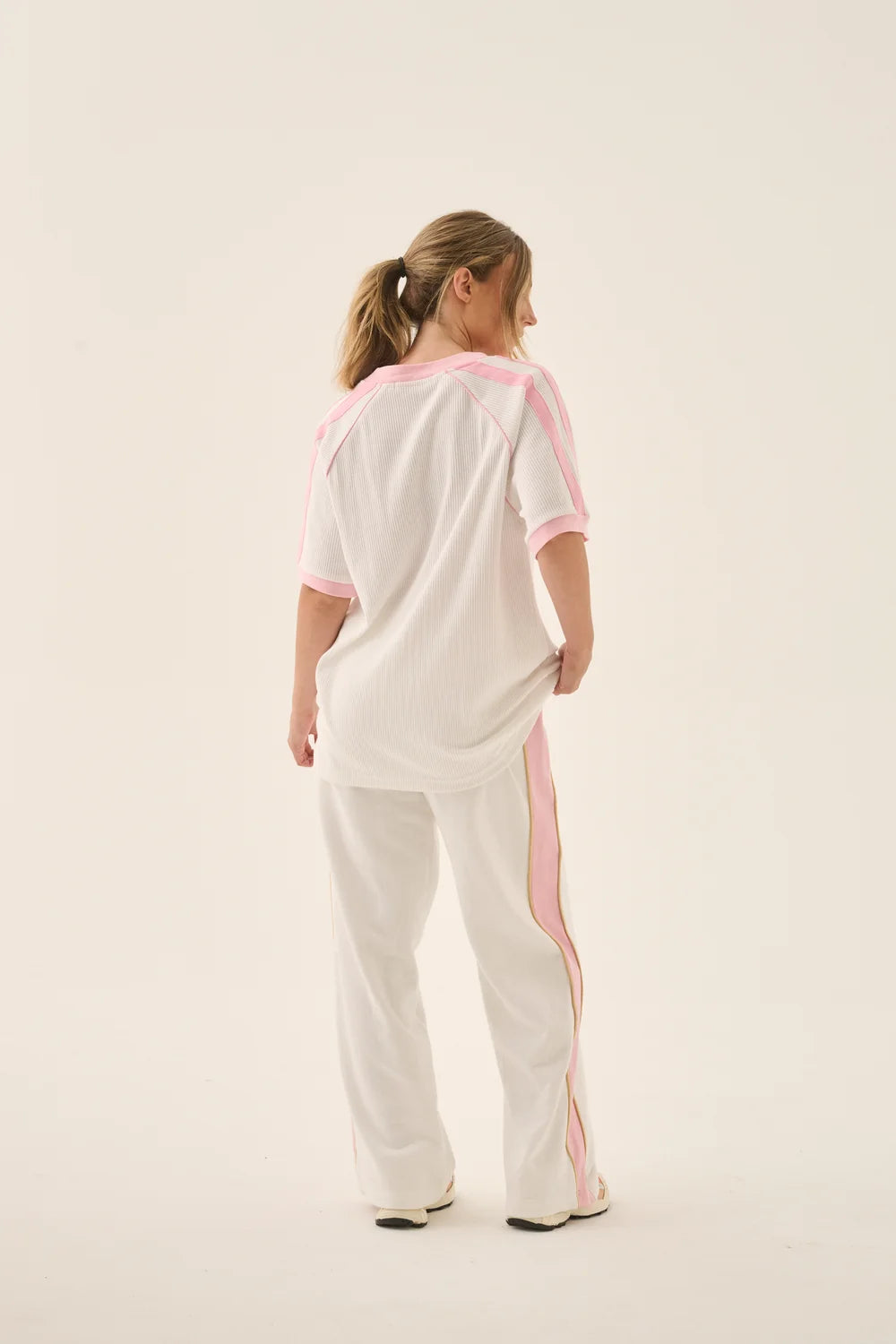 Elysian Collective Araminta James James College Waffle Tee Snow