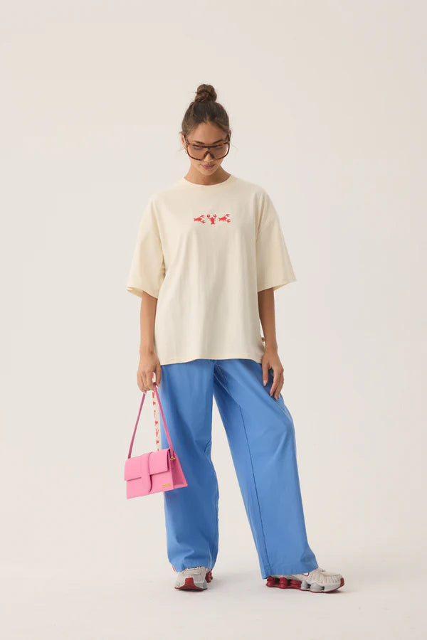 Elysian Collective Araminta James Lobster Oversized Tee Natural
