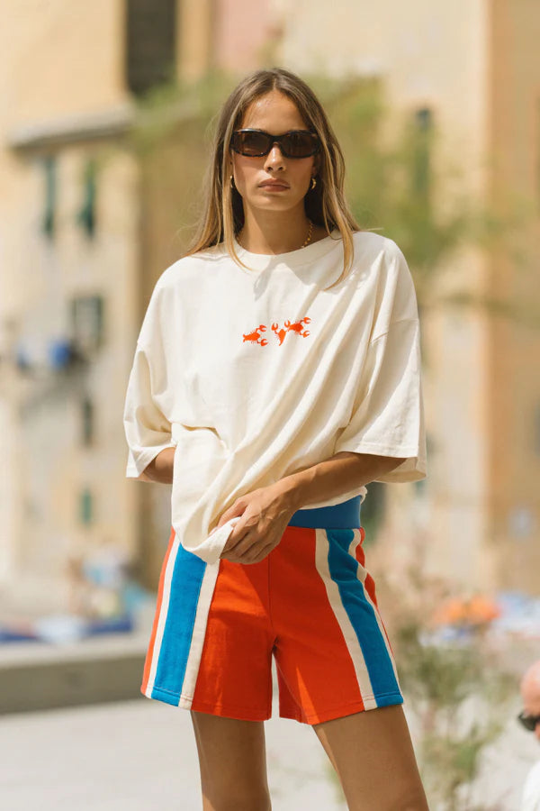 Elysian Collective Araminta James Lobster Oversized Tee Natural