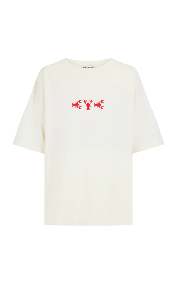 Elysian Collective Araminta James Lobster Oversized Tee Natural