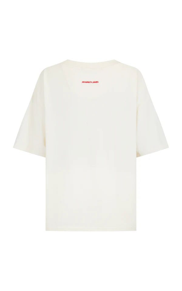 Elysian Collective Araminta James Lobster Oversized Tee Natural
