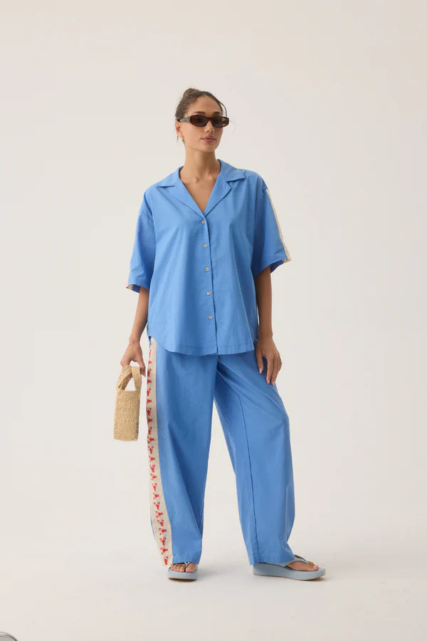 Elysian Collective Araminta James Lobster Shirt French Blue