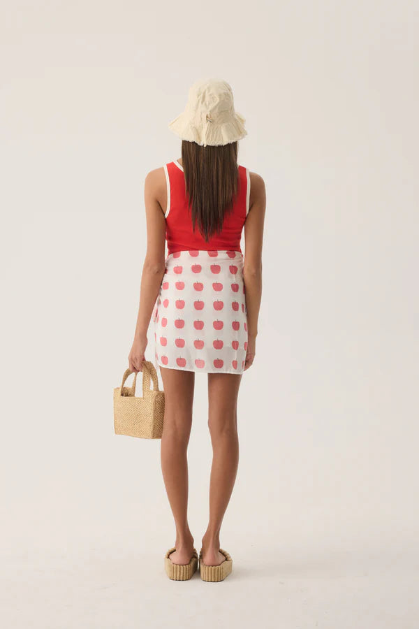 Elysian Collective Araminta James Manzana Rib Tank Apple Red