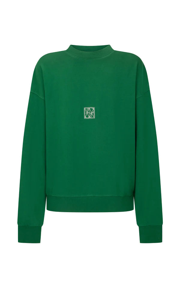 Elysian Collective Araminta James Monogram Classic Sweatshirt Dark Green