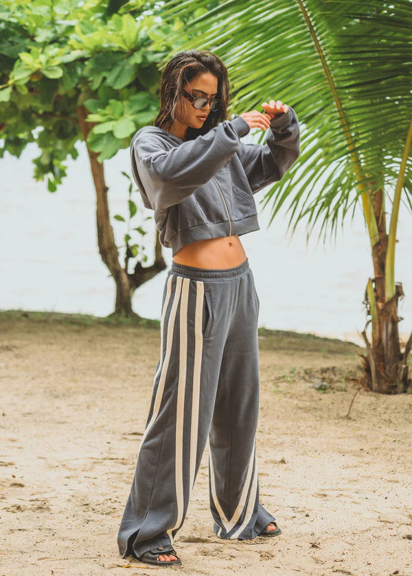 Elysian Collective Araminta James Zip Hoodie Washed Black