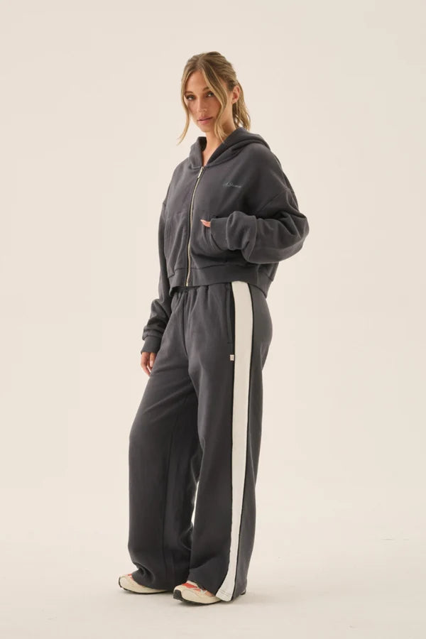 Elysian Collective Araminta James Zip Hoodie Washed Black