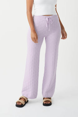 Elysian Collective Arcaa Sierra Organic Knit Pants Lilac