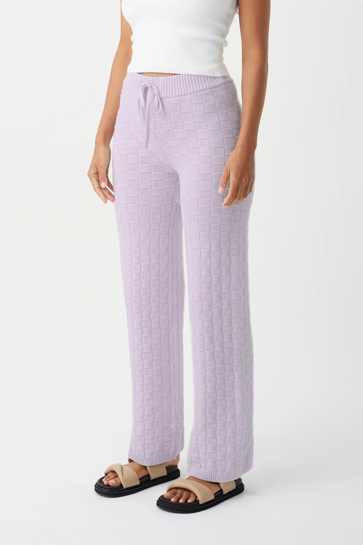 Elysian Collective Arcaa Sierra Organic Knit Pants Lilac