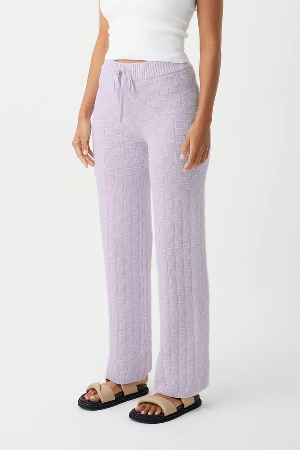 Elysian Collective Arcaa Sierra Organic Knit Pants Lilac