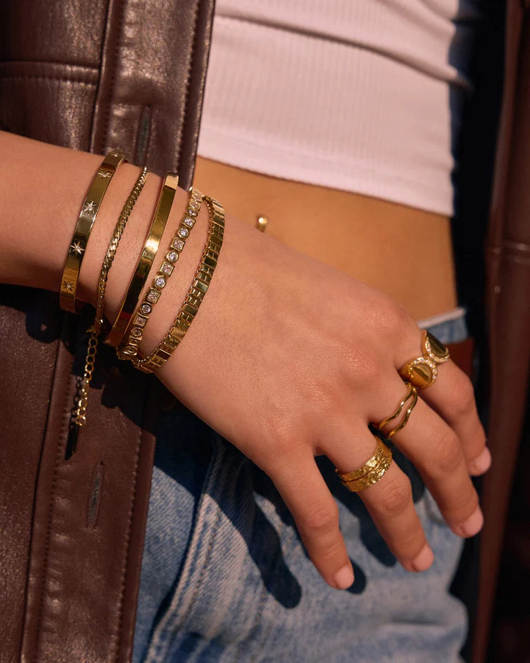 Elysian Collective Arms of Eve Tinka Gold Bracelet Stone