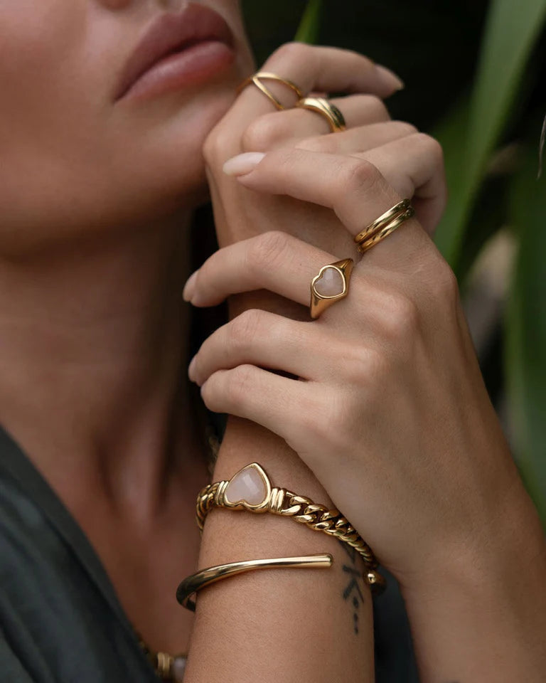 Elysian Collective Arms of Eve Valentine Bracelet Rose Quartz