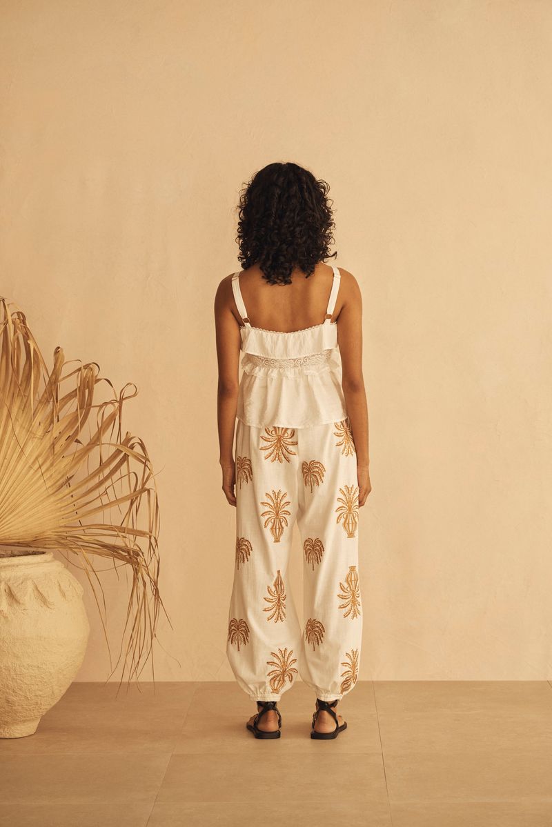 Elysian Collective Aur Ocea Dalla Palma Embroidered Harem Pant