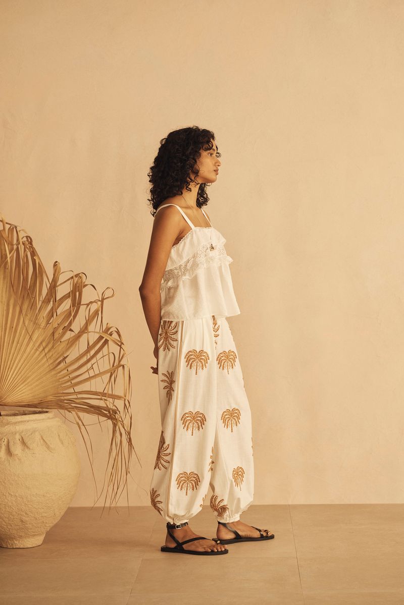 Elysian Collective Aur Ocea Dalla Palma Embroidered Harem Pant