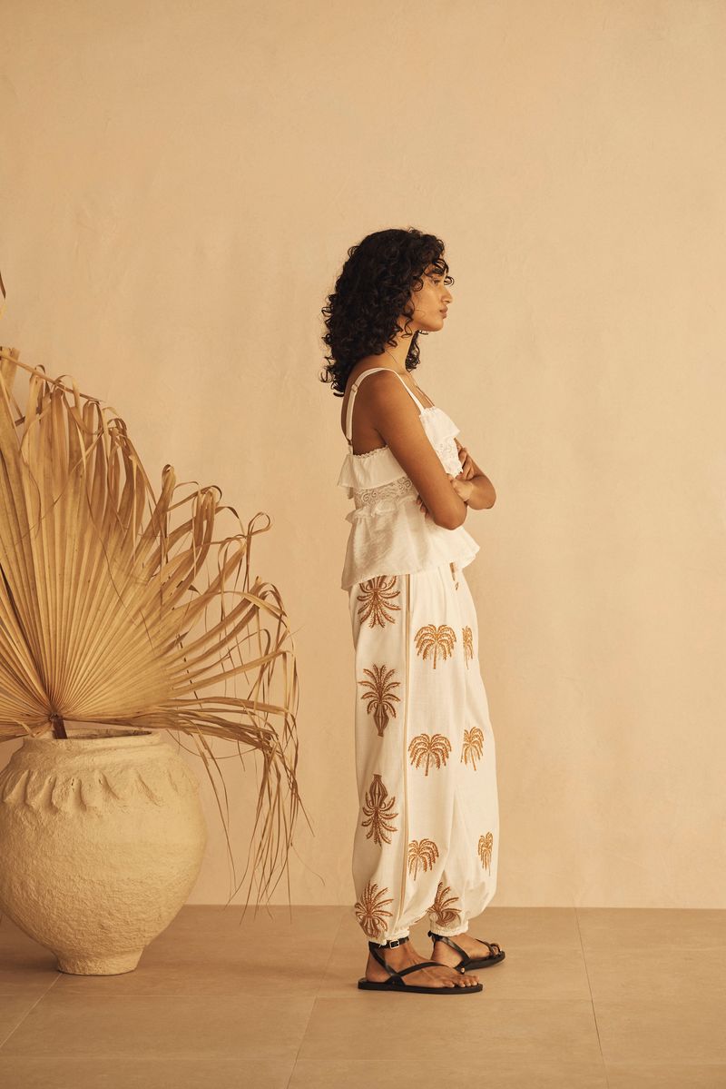 Elysian Collective Aur Ocea Dalla Palma Embroidered Harem Pant
